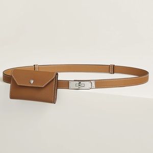 Kelly pocket belt with silver hardware